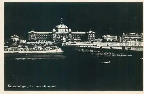 Netherlands Schevingen Kurhaus evening view