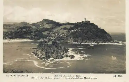 Spain San Sebastian Isla Santa Clara y Monte Igueldo