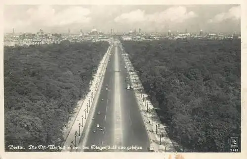 Germany Berlin Ost-West Achse street aerial view