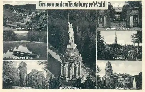 Germany Gruss aus dem Teutoburger Wald Hermannsdenkmal multi view