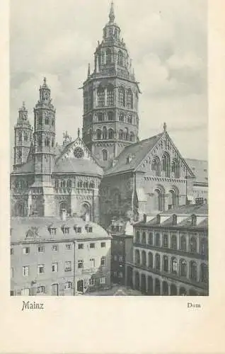 Postcard Germany Mainz dom