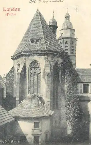 Postcard Germany Landau Pfalz stiftskirche