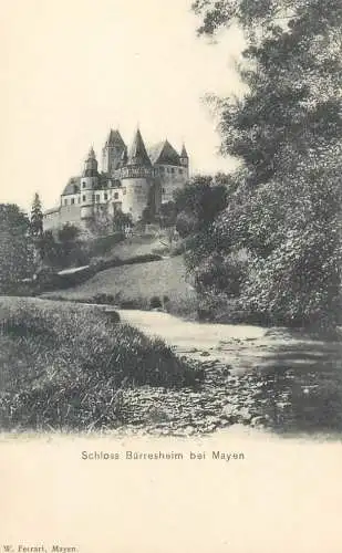 Postcard Germany Schloss Burresheim bei Mayen