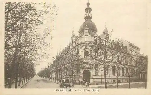 Postcard Germany Duren Durener bank