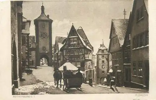 Postcard Germany Rothenburg Plonlein
