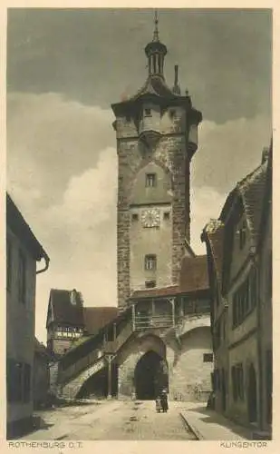 Postcard Germany Rothenburg klingentor