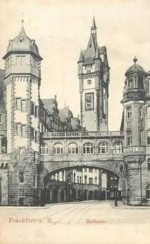 Postcard Germany Frankfurt rathaus