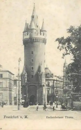 Postcard Germany Frankfurt Eschenheimer Thurm