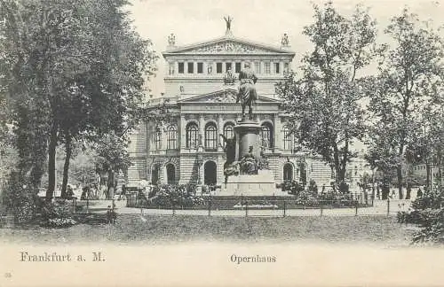 Postcard Germany Frankfurt opernhaus