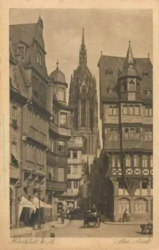 Postcard Germany Frankfurt dom markt