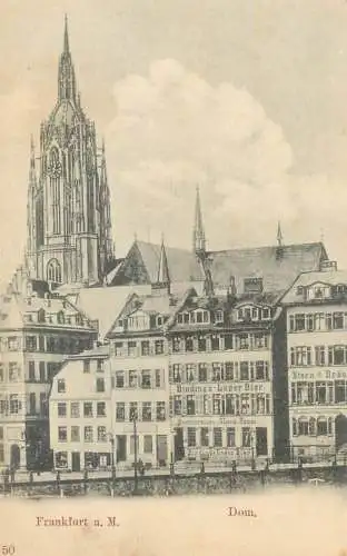 Postcard Germany Frankfurt dom