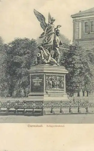 Postcard Germany Darmstadt kriegerdenkmal