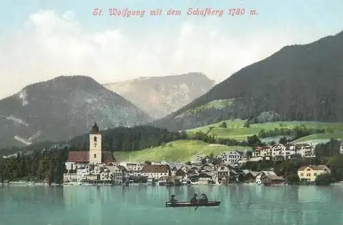 Postcard Germany St. Wolfgang mit dem Schafberg