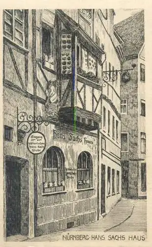 Postcard Germany Nurnberg Hans sachs Haus