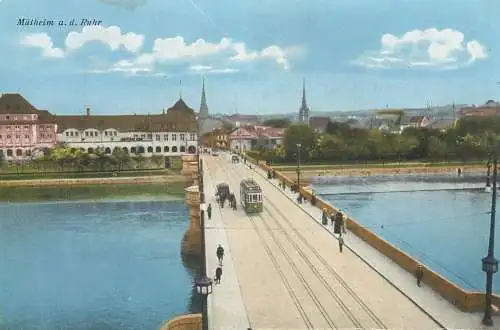 Postcard Germany Mulheim a d Ruhr tram