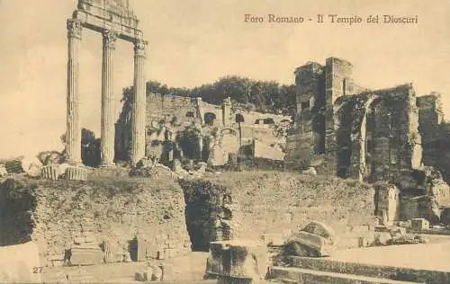 Postcard Italy Terni Foro Romano il Tempio dei dioscuri