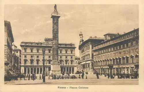 Postcard Italy Rome Piazza Colonna