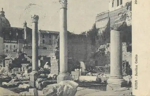 Postcard Italy Rome Basilica Emilia