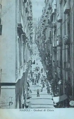 Postcard Italy Napoli gradoni di Chiaia