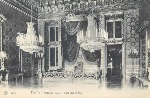 Postcard Italy Torino palazzo reale sala del Trono