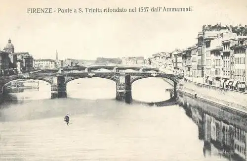 Postcard Italy Firenze (Florence) ponte a S. Trinita