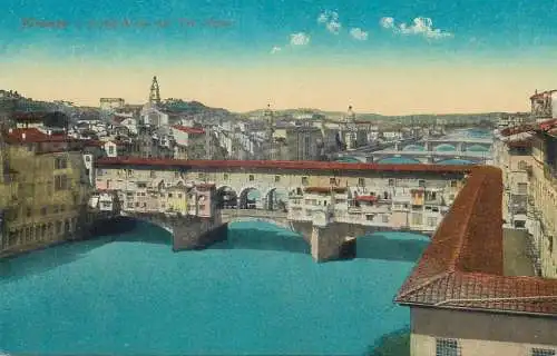 Postcard Italy Firenze (Florence) lung Arno