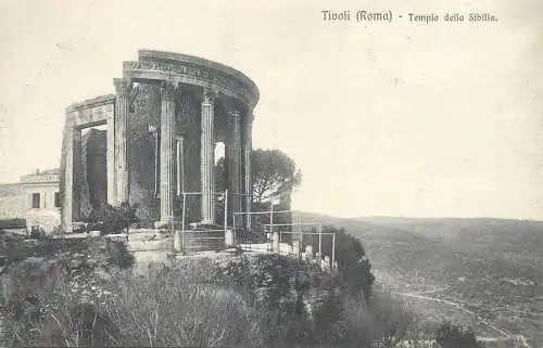 Postcard Italy Roma Tivoli tempio della Sibilla