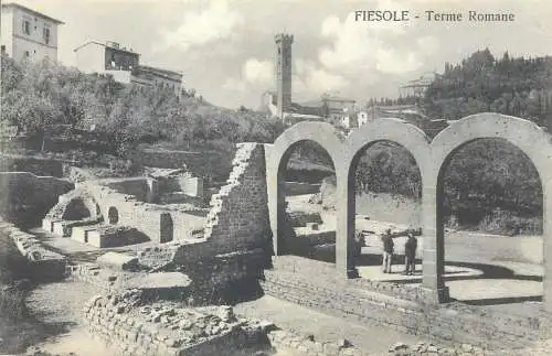 Postcard Italy Fiesole terme romane ruins