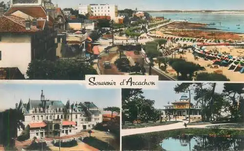cpsm France Arcachon promenade du bord de mer