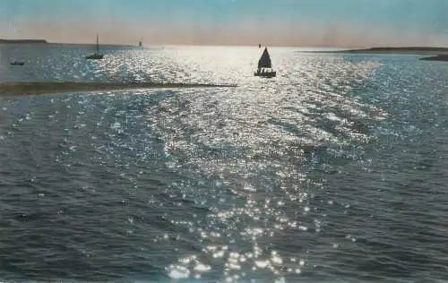 cpsm France Fromentine effet de Coucher de Soleil sailboat