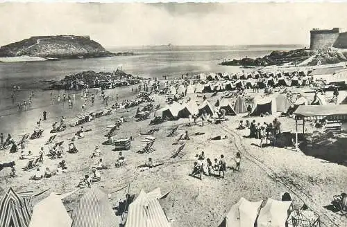 cpsm France En Bretagne Saint Malo la plage de Bon Secours