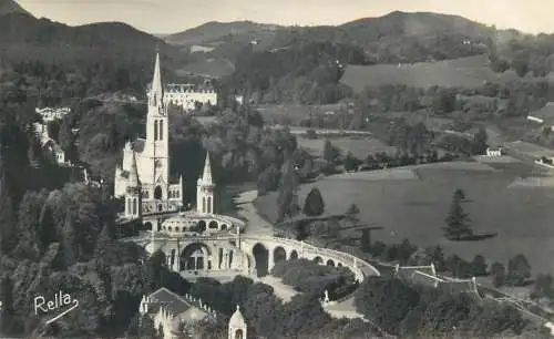 cpsm France Haute Pyrenees Lourdes la basilique et la gave