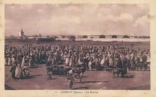 postcard Africa Morocco Guercif le marche