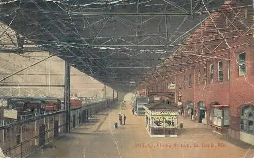 postcard United States > MO - Missouri > St Louis – Missouri Midway Union station