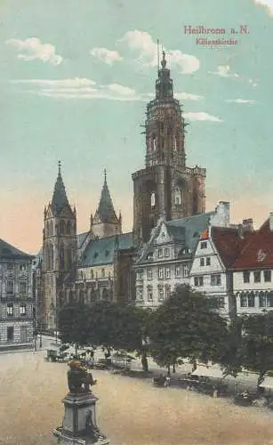 postcard Germany Heilbronn Kilianskirche