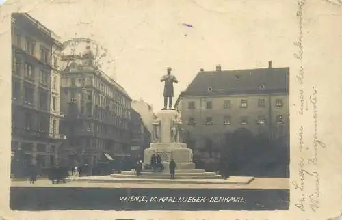 postcard Austria Wien dr Karl Lueger Denkmal