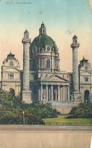 postcard Austria Wien Karlskirche