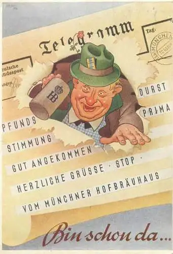 Comic postcard Germany Munchen Bildkunstverlag August Lengauer