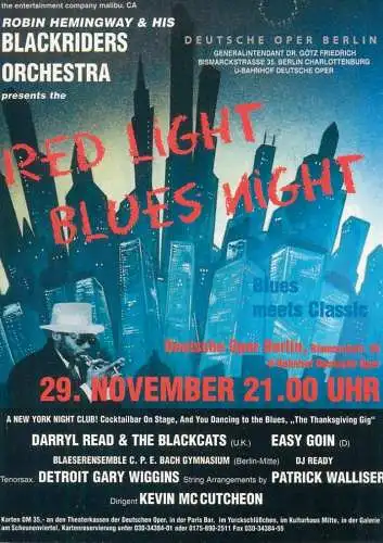 Advertising postcard Germany Deutsche oper Berlin Blackriders orchestra