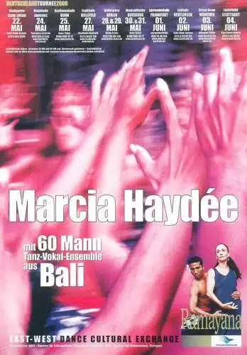 Advertising postcard Germany Deutschland tournee 2000 Marcia Haydee Bali
