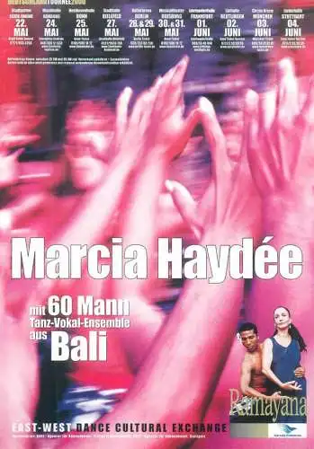 Advertising postcard Germany Deutschland tournee 2000 Marcia Haydee Bali