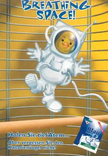 Advertising postcard Germany breathing space Wick Blau