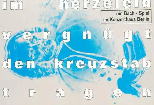 Advertising postcard Germany Bach Spiel im Konzerthaus Berlin
