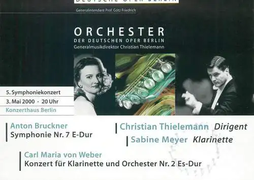 Advertising postcard Germany Deutsche Oper Berlin orchester