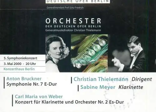 Advertising postcard Germany Deutsche Oper Berlin orchester