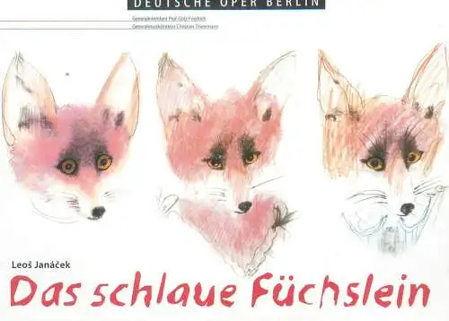 Advertising postcard Germany Deutsche Oper Berlin 2000 fox