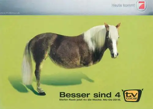 Advertising postcard Germany Besser sind 4 horse missing front legs photoshop