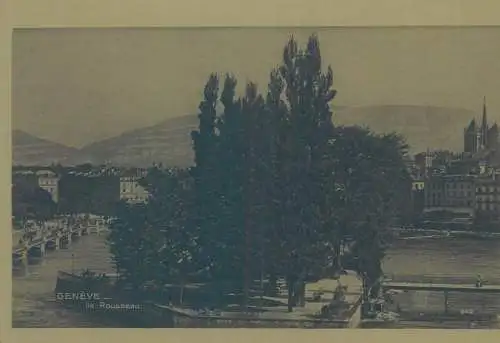 Postcard Switzerland > GE Geneva Ile Rousseau