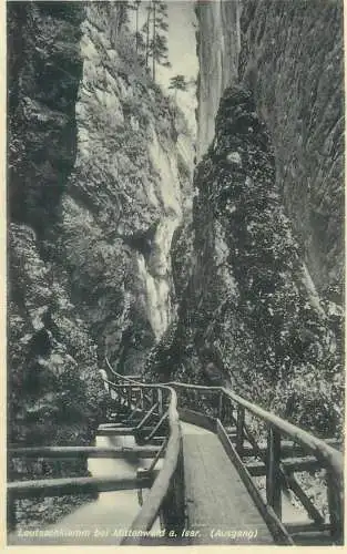 Postcard Austria > Tirol > Innsbruck Leutaschklamm bei Mittenwald