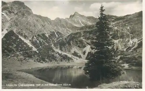 Postcard Germany > Baden-Wurttemberg > Tuebingen unterer Gaisalpsee mit Nebelhorn